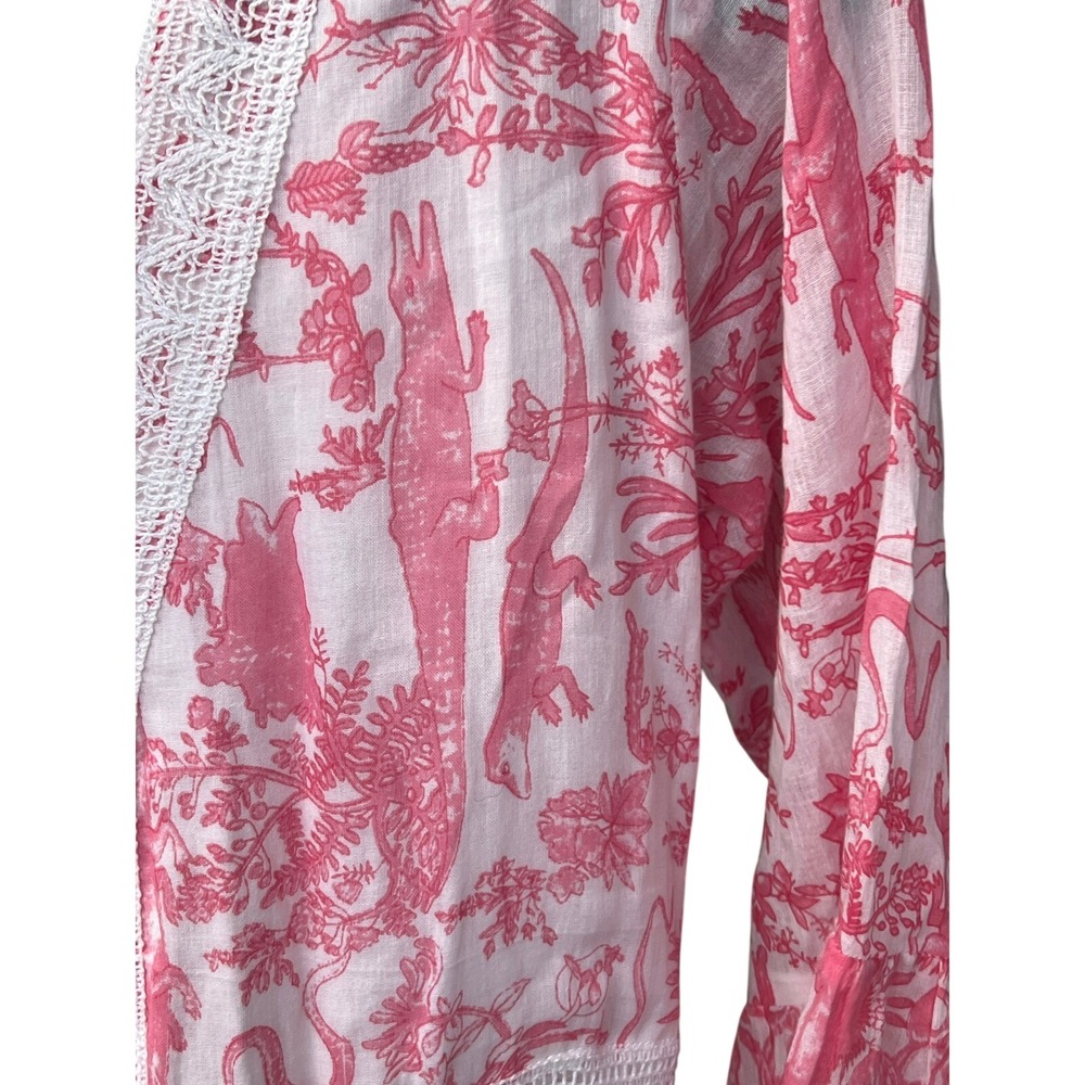 Just Darviny Aziza Long Dress Bayou Hibiscus Sz M - Picture 5 of 7